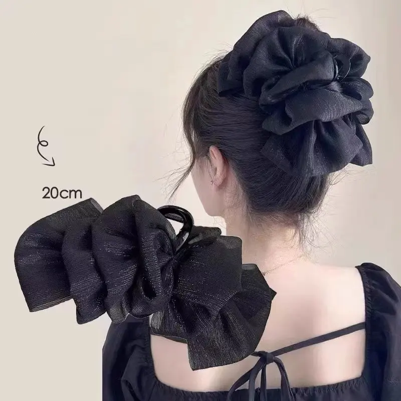 Kẹp Lấy Lưới Bong Bóng Đám Mây, Nữ, Phong Cách  Mới 2024, Kẹp Cá Mập Lông Vũ Lớn, Mũ Đội Đầu Kẹp Tóc, Nơ Thành Phẩm Hoa Phụ Kiện Tóc, Kẹp Tóc, Kích Thước 20, Kẹp Tóc Đẹp Women