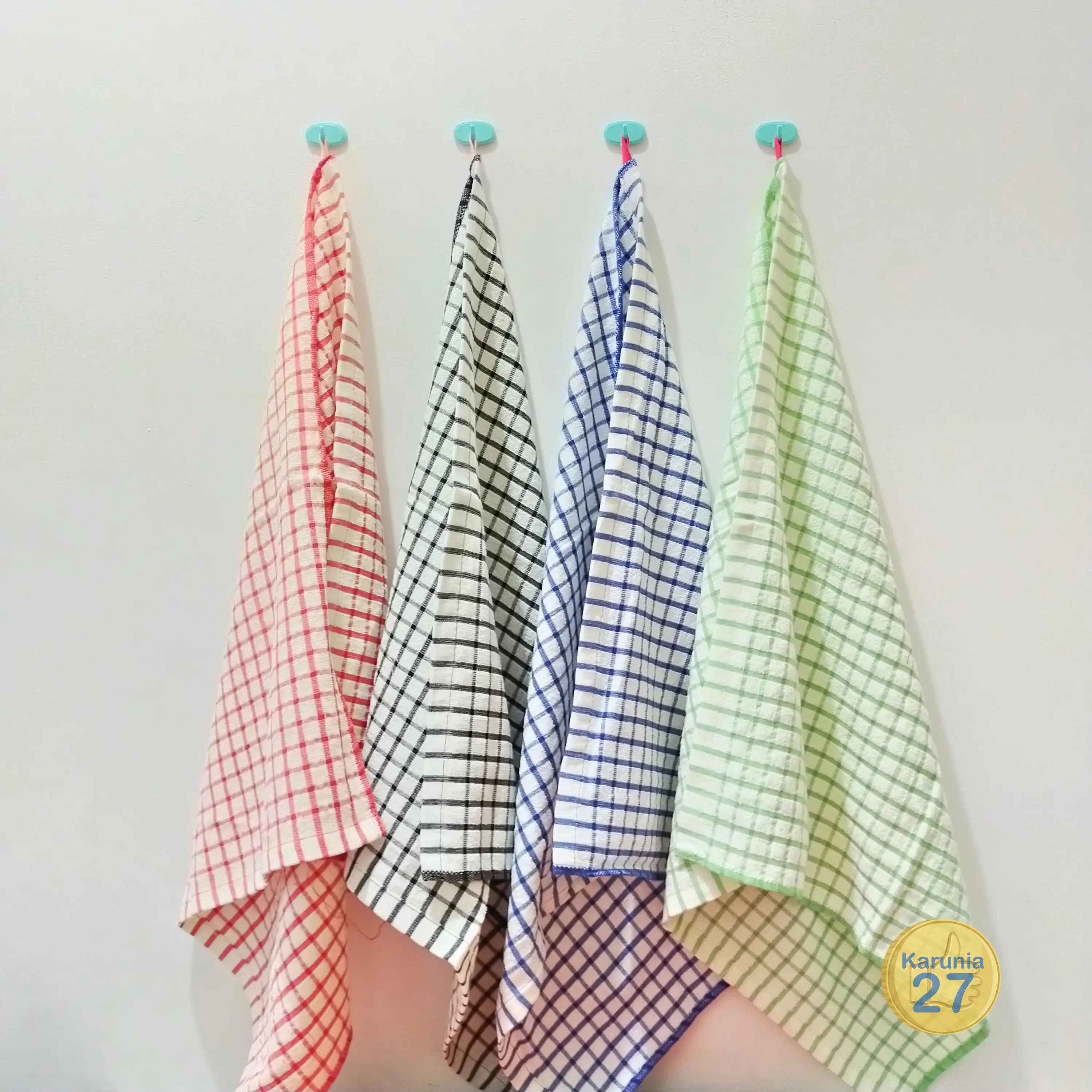 4 Pcs Lap Piring Serbet Kain Lap Handuk Kotak serbagunan wastafel