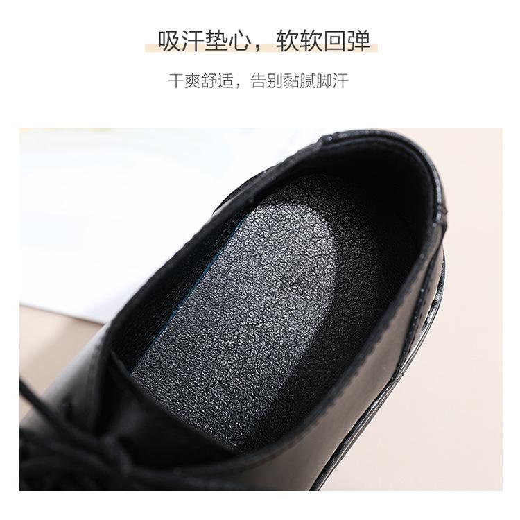 Product Introduction of Small Leather Shoes Women's British Style Autumn and Winter Fleece-Lined Women's Shoes 2022 New Flat Professional Shoes Formal Wear Black Work Shoes 9