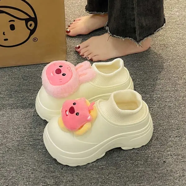 Giày Bốt cotton Dày Dặn Chống Trượt Chống Thấm Nước Thời Trang
