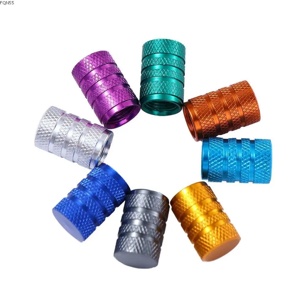 FQN55 4 Pcs Aluminum Alloy 4 Pcs Dustproof Bicycle Accessories Bicycle Cap Tire Valve Protector Bicycle Tire Valve Cap Wheel Tire Valve Cap Bike Air Valve Caps Tyre Valve Cap