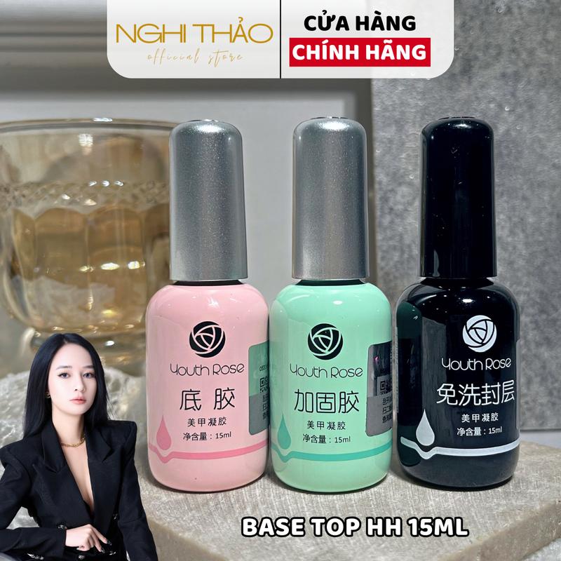 Base top hoa hồng, sơn liên kết móng NGHI THẢO 15ml