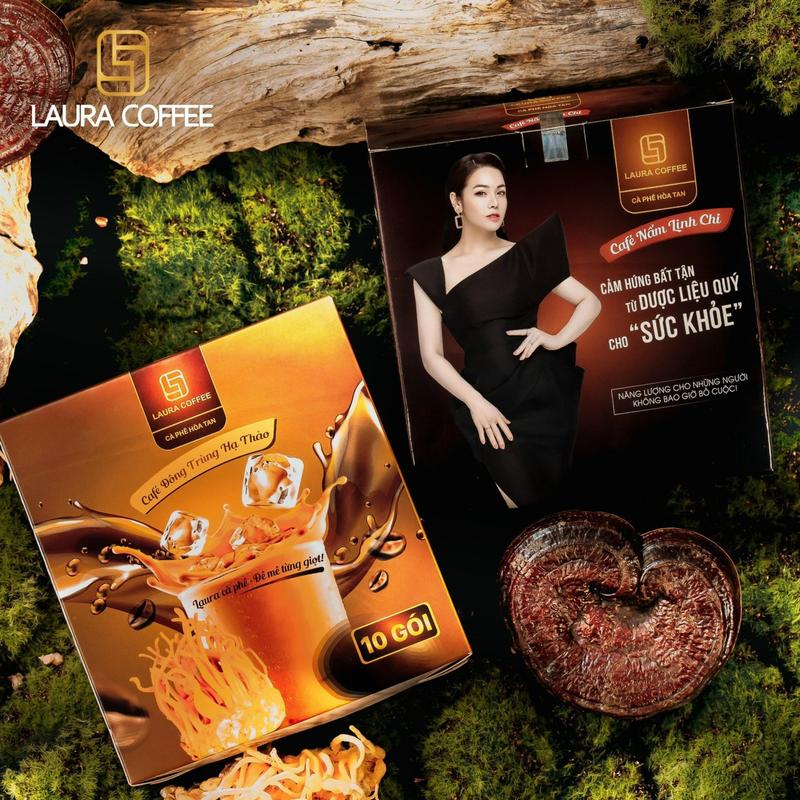 Product Introduction of [QUÀ TẶNG ] 4 Cà Phê Laura Coffee Nhật Kim Anh Nấm Linh Chi + Đông Trùng 5