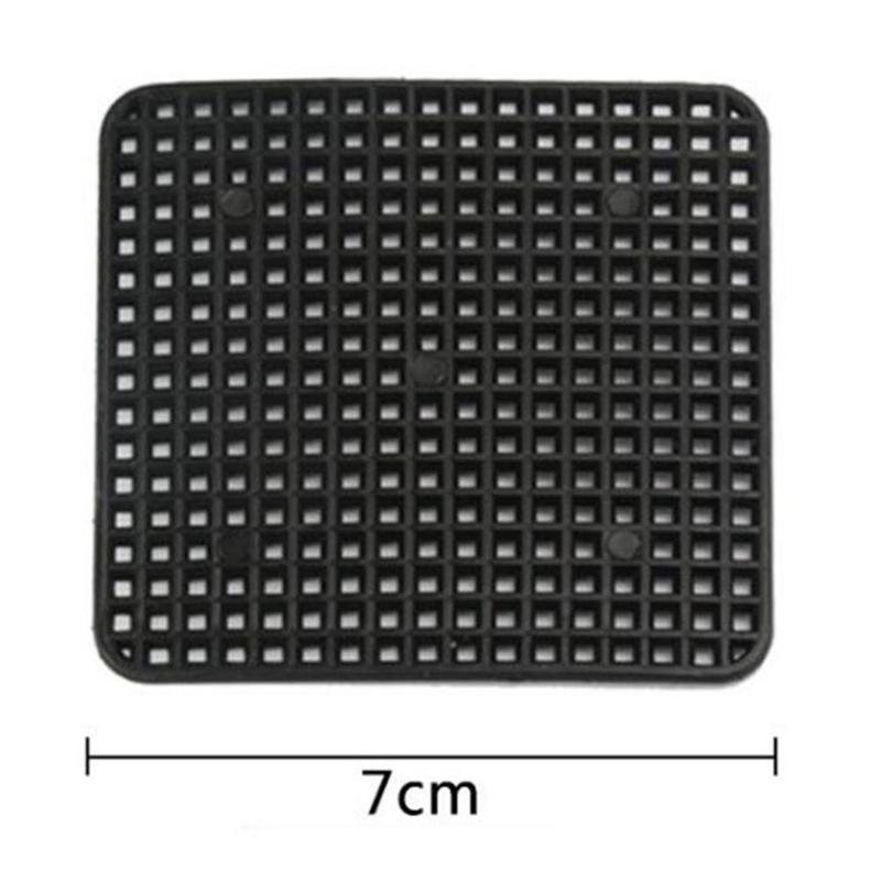 Product Introduction of 40Pcs Bonsai Square Plastic Drainage Hole Mesh Prevent Soil Loss 4.5x4.5cm 0