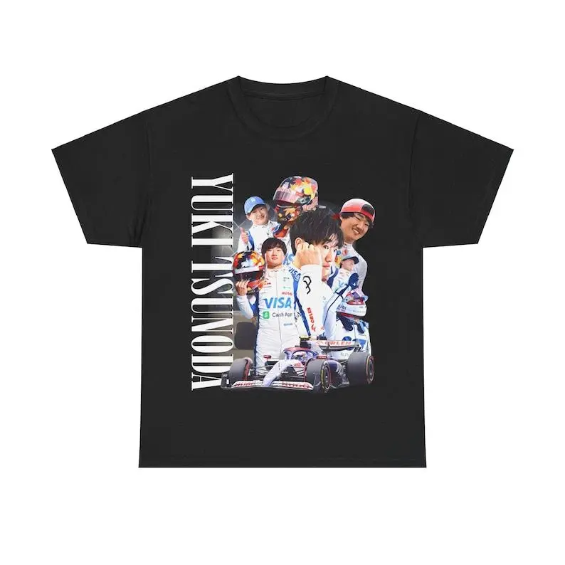 Yuki Tsunoda Formula One Graphic Tee, F1 Racing Fan Shirt, Motorsport Enthusiast Apparel, Unisex Casual Wear, Grand Prix Inspired T-Shirt Cotton Fabric Comfort Top