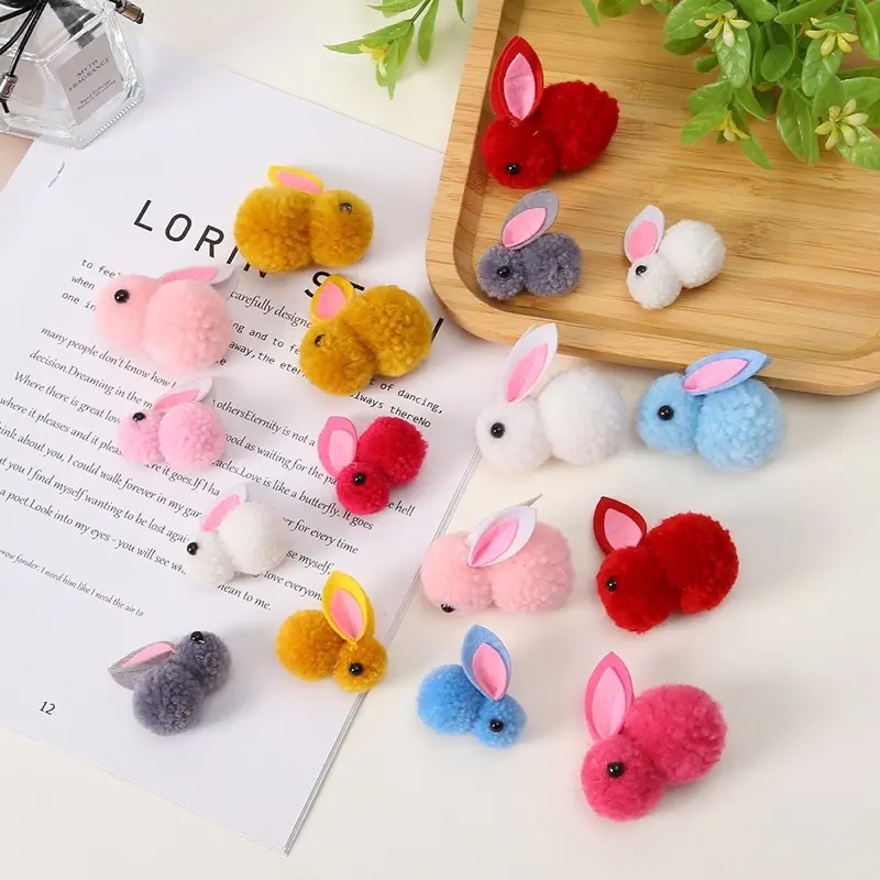 [Hàng sẵn hỏa tốc] [ ship hỏa tốc 2h] Gấu bông mini thỏ ngọc 5,5cm làm phụ kiện handmade, tóc 1