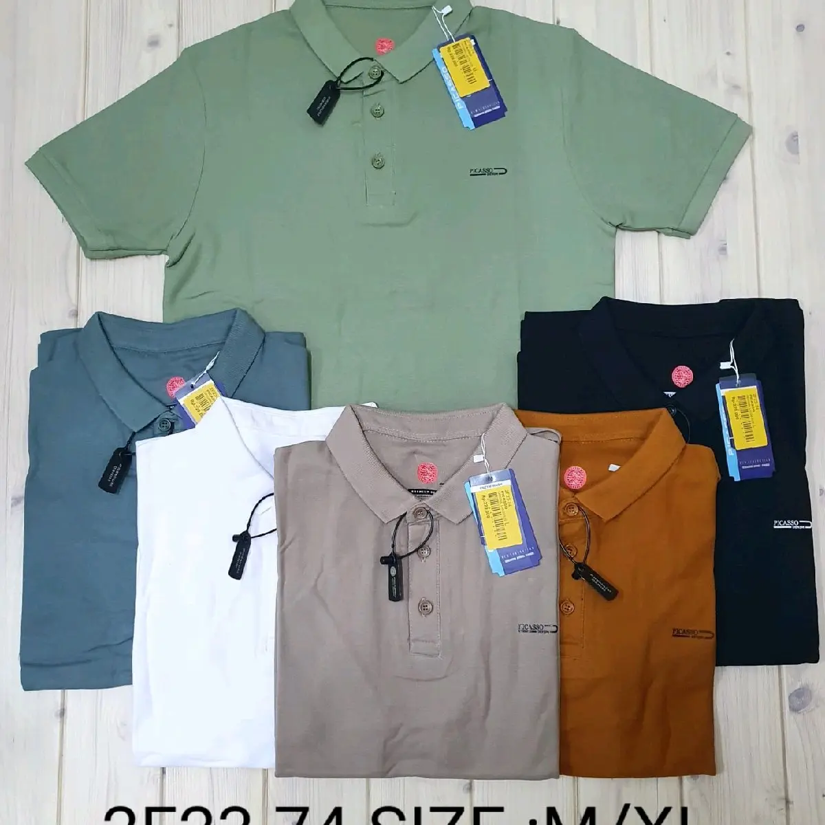krah polo picasso Kaos Kerah Pria Dewasa Baju Distro