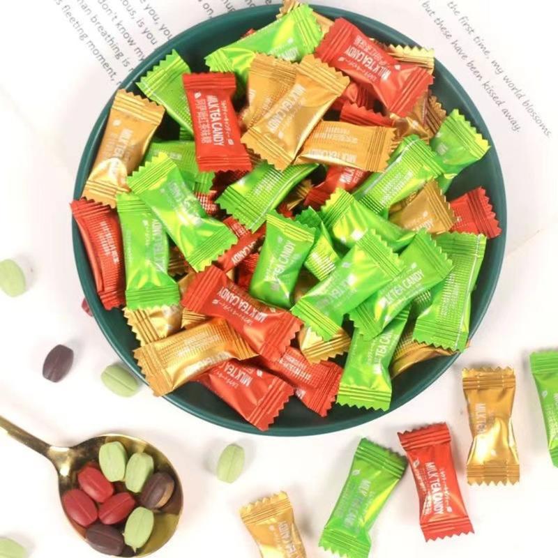   Vị mới túi 100 viên 100gr   Kẹo trà sữa   Kẹo trà macha latte ăn vặt. 