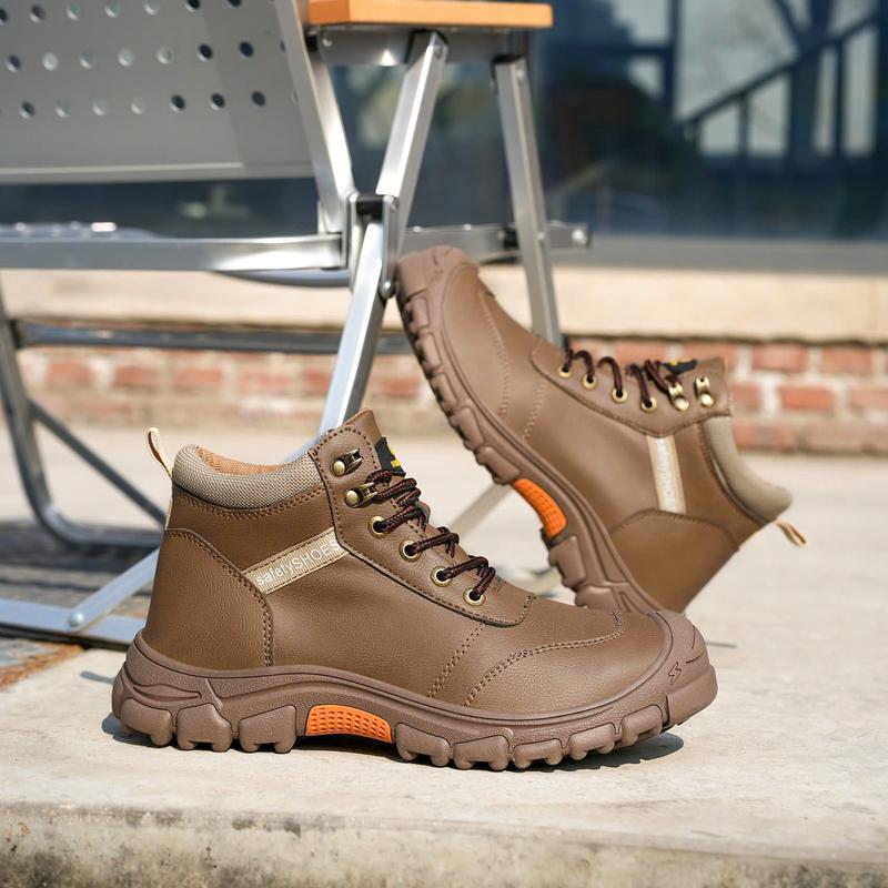 Giày Bảo Hộ Lao Động Hammer Cổ Cao Cao Cấp Mũi Thép Chống Va Đập Chống Nước Đế Giày Chống Đinh Cách Điện Chống Trơn Trượt Tiêu Chuẩn An Toàn Siêu Bền