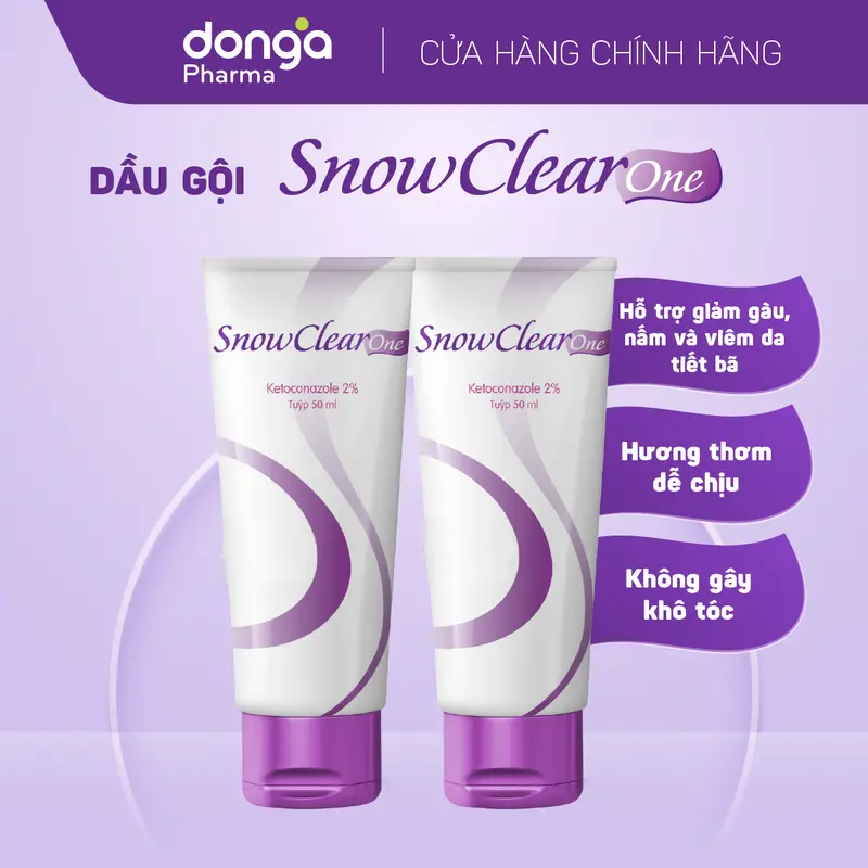 COMBO 2 TUÝP Dầu gội SnowClear One chiết xuất dầu dừa tác động kép - tuýp 50ml 6