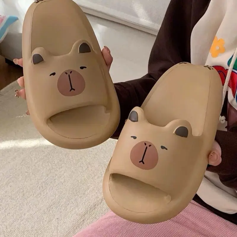 (Chọn chuẩn size ) Dép heo hồng  cappy cún xám mèo trắng voi xanh XXT siêu cute mềm êm nhẹ đế cao 4-5 cm QUAI NGANG HEO HỒNG 4