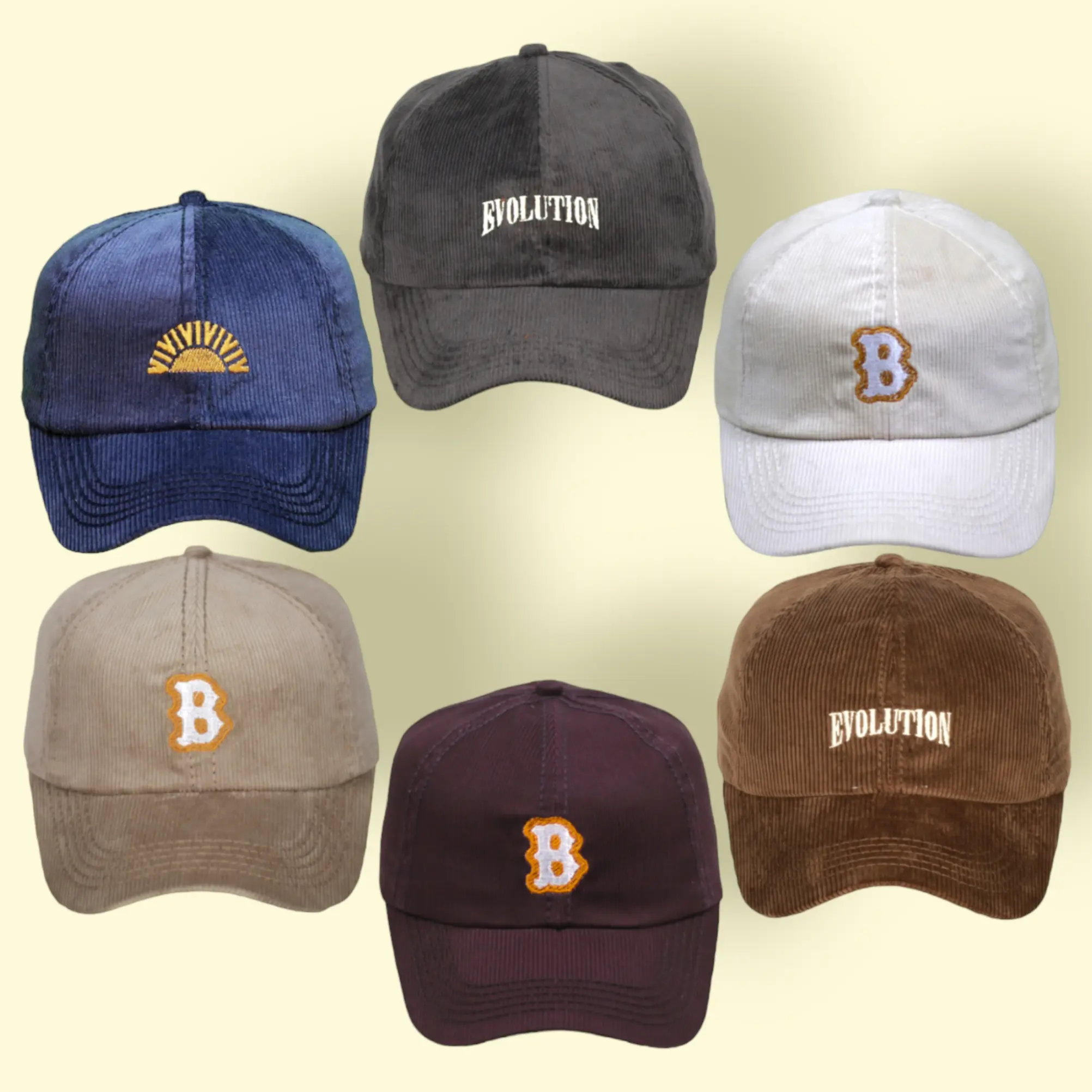 Topi corduroy termurah topi baseball topi bordir topi berbahan dasar corduroy tebal dan nyaman Topi Bisbol