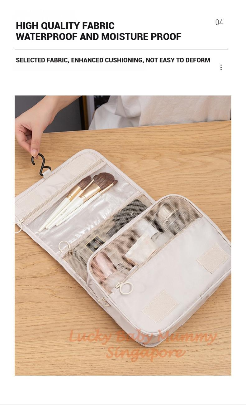 Product Introduction of Travel Toiletry Bag / Foldable Cosmetic Bags / Makeup Storage Bag / Large Capacity Toiletries Hangbag 16