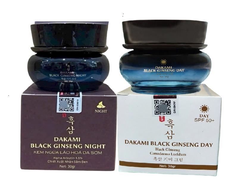 Kem nám sâm đen Dakami Black Ginseng chính hãng tem lớp bạc soạn tin tổng đài,mẫu mới nhất ngày và đêm Nữ Women Làm Đẹp Da Skincare Dưỡng Ẩm Da Chăm Sóc Da Kem Face