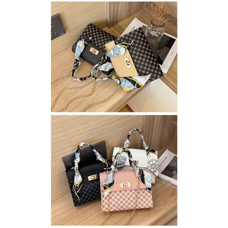 Product Introduction of กระเป๋าสุภาพสตรี, อินเทรนด์, สไตล์ลำลอง, การพิมพ์, หัวเข็มขัดล็อค, โซ่, ผ้าพันคอ, กระเป๋าสะพายข้าง, กระเป๋าสี่เหลี่ยมเล็ก 16