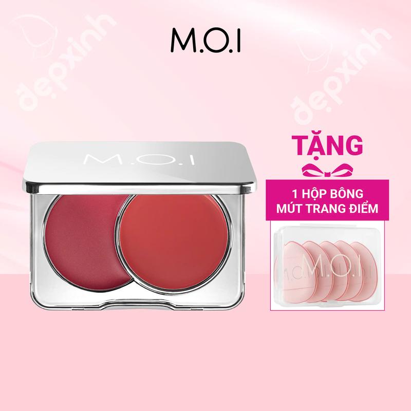 [KÈM QUÀ] Phấn má hồng dạng kem 2 màu M.O.I Dual Cream Blusher 8g