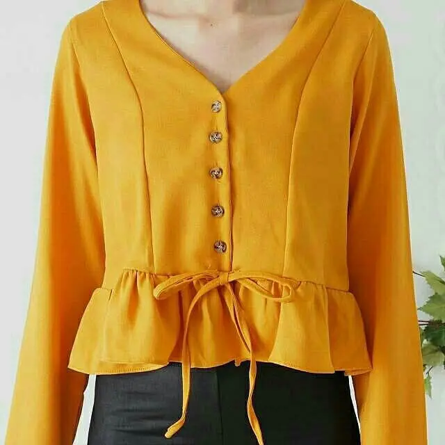 [cod] Atasan Fashion Blouse Misso Vneck Kancing Wanita JA1740 0