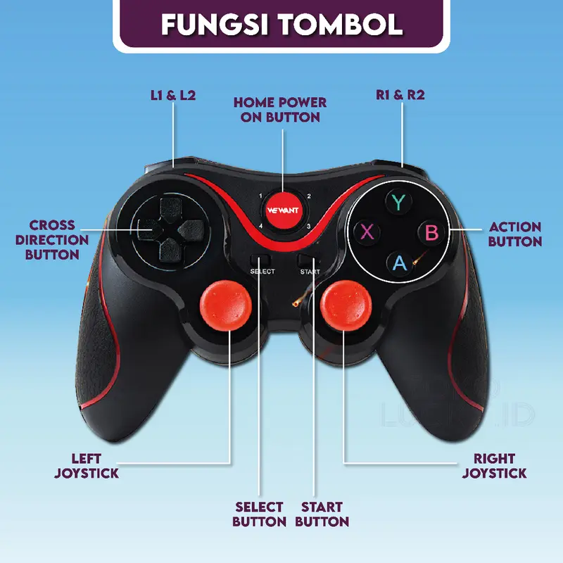 WeWant Gamepad Android Bluetooth X3 Joystick Wireless Controller with Holder Accessories 6