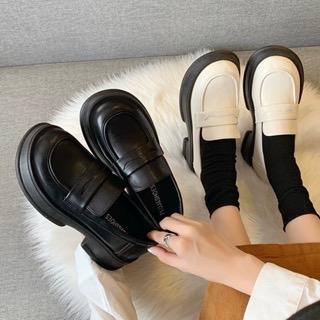 (Chuẩn size) Giày búp bê nữ đế độn da mềm êm chân - Giày lười loafer phong cách Hàn Quốc cao cấp giay doc oxford Shoes