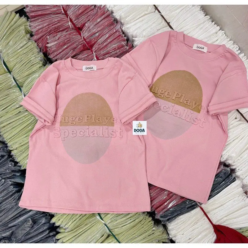 Áo thun chất BORIP COTTON Xịn chữ nổi Sỉe từ 35kg đến 68kg dáng áo baby tee  DOGA tay ngắn cổ tròn in trẻ trung màu thoáng mát, hut mồ hôi. không xù lông M174 Nữ Top Women Tre Đen 8