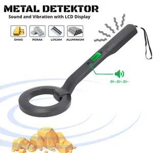 SANPYL Metal Detektor Sound and Vibration Indication with LCD Display, Besi,Aluminium,Perak,Emas Detector Logam