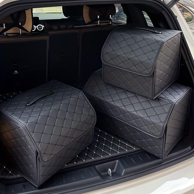 Foldable Car Trunk Storage Box, PU Leather Car Trunk Organizer, Multifunctional Car Storage Box, Universal Car Interior Accessories 5