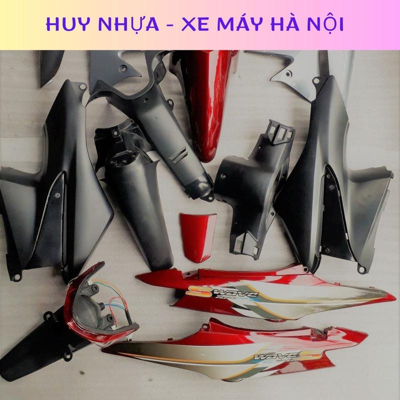 Dàn Áo Wave S100 Cao Cấp 2007-2009 - Bộ Vỏ Xe Wave RS 100 Kèm Tem 3 Lớp - Dàn Áo Wave 50cc Phụ Tùng Phụ Kiện Cao Su
