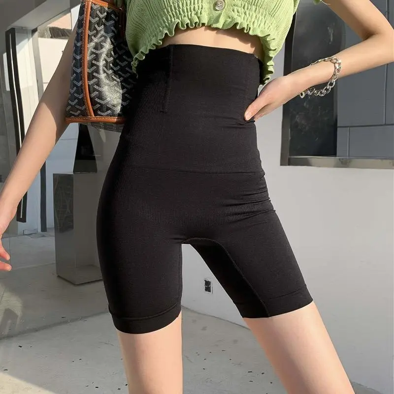 [Bigsize 40kg-100kg]High Waist Shaping Boyshort Panties Women's Solid Leggings Tummy Control Butt Lifting Slim Shorts