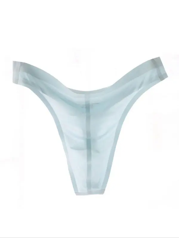 Men's Solid Low-rise Thong, Casual Comfy Breathable Knicker for Daily Wear, Underwear for All Seasons, Undergarments 5