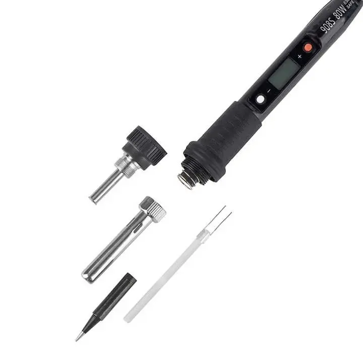 Solder Listrik Set 80W Adjustable Temperature Digital LCD Screen Cepat Panas 220V 180 derajat C - 520 derajat C With Bonus / Iron Set / Iron Tool Kit -908S COD Stock Ready 3