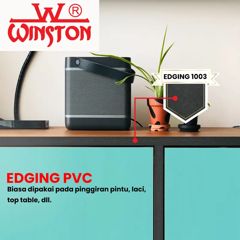 Sale 50% !!! Edging PVC Lebar 22 mm x 2 mm Warna Wood & Solid Winston 2