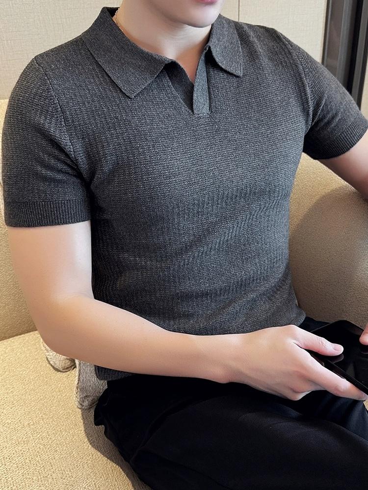 Product Introduction of Áo Polo, Mỏng Vừa Vặn, Phong Cách Thường Ngày, Không Nhăn, Thời Trang, Thiết Kế Đơn Giản, Màu Trơn ngắn Tay, Cổ Áo bẻ xuống, Làm Bằng Dệt Kim, Thích Hợp Cho Mùa Hè, Không Khí Tươi Mới, Phong Cách Nam 22