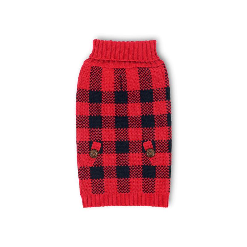Plaid Print Pet Sweater, Soft Warm Pet Knitwear for Small Dogs, Casual Comfortable Pet Clothes for Autumn & Winter, Dog & Cat Clothing Supplies, Christmas Gift 5