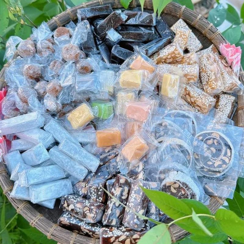 1kg Kẹo Bến Tre mix 30 vị gồm kẹo dừa, kẹo chuối, kẹo gừng, kẹo mè xửng, mứt thanh long, kẹo me, kẹo bắp, mứt mãng cầu không đủ vị trái cây kẹo  tráicây