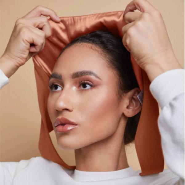 Instant Hijab Muslim Tudung Inner Hijab New Multi-color Satin Cloth Drawstring Pullover Cap Base Cap Strap Tether Cap 1