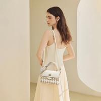Gambar FOXER Tas Kulit Wanita Tas Bahu Pola Berlian Tas Wanita Yang Elegan - Krem dari FOXER.Id Kab. Tangerang 4 Tokopedia