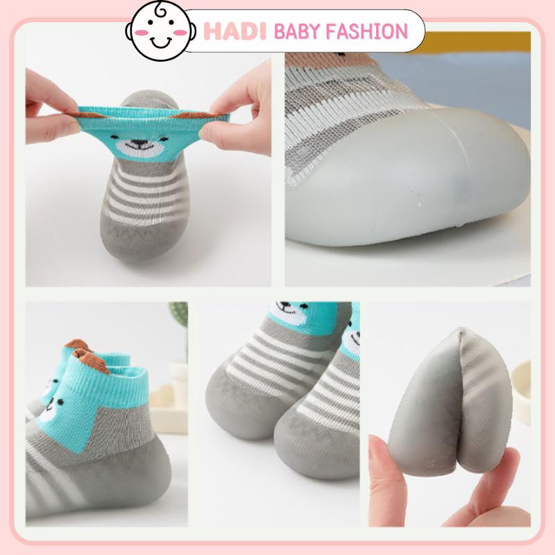 Giày Vớ Tập Đi Chống Trượt Chống Va Chạm Chống Mòn Đế Mềm Cho Bé 1-3 tuổi có ảnh thật 2