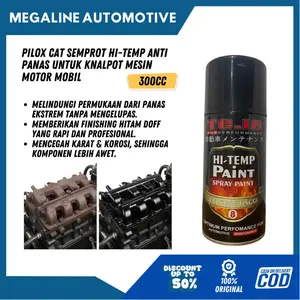 Hi-Temp Dull Black Cat Tahan Panas Knalpot Motor Mobil Anti Luntur Anti Retak 150 CC