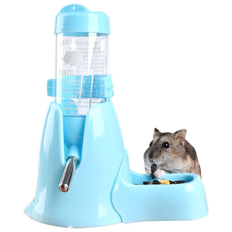 Đồ chơi cho chuột Hamster Máy cấp nước tự động Thích hợp cho động vật nhỏ có bình nước và bát đĩa có hộp đựng thức ăn cho chuột lang và chuột