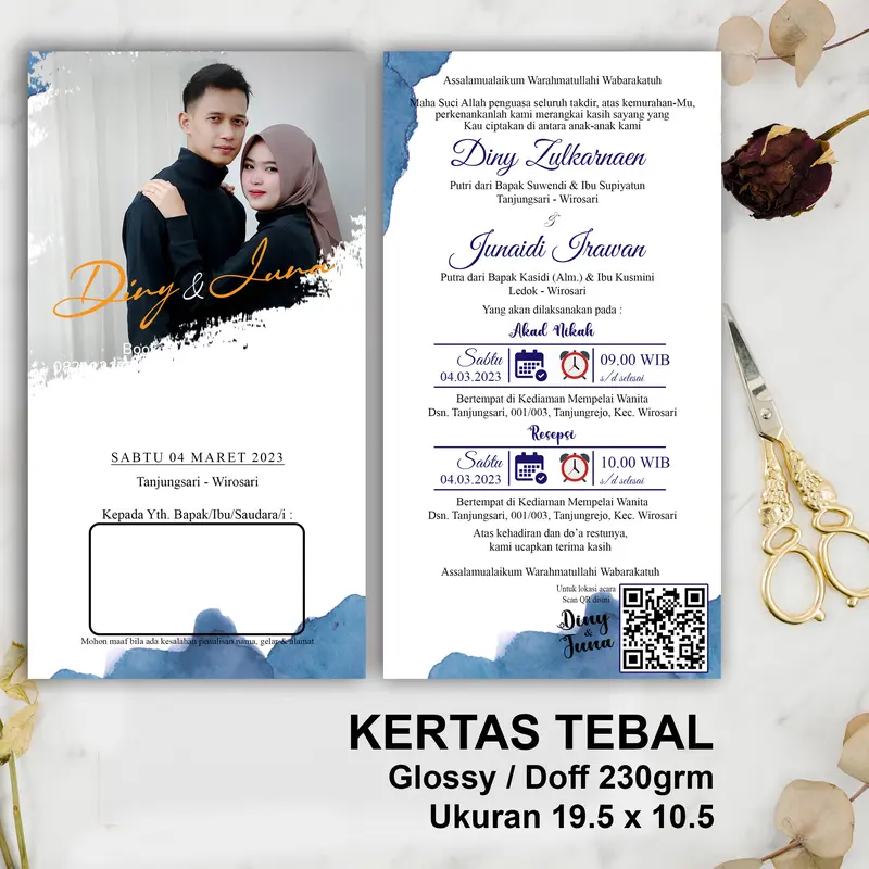 [50pcs]Undangan Pernikahan Murah Custom Mewah Elegan Simpel Unik 1