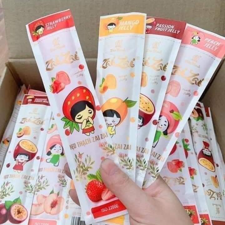 Thùng 2Kg Kẹo thạch Zaizai Đức Hạnh mẫu mới gói dài - date mới