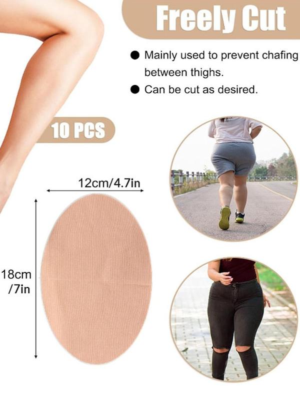 【Plus Size】 Solid Color Thigh Inner Protective Patches, Women's Breathable Comfortable Thigh Chafe Sticker Pads, Women's Lingerie Accessories for Daily Wear 5