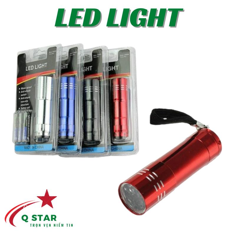Product Introduction of Led Light Đèn Pin Mini 9 Bóng Led Thiết Kế Kim Loại Sử Dụng Pin AA Có Đi Kèm 3 Pin 12