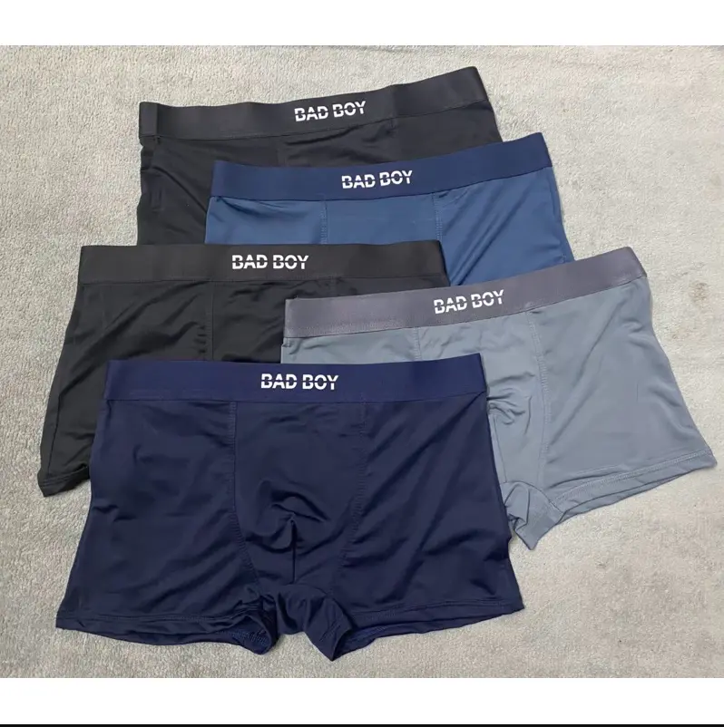 Quần Lót Nam [ COMBO 5C] BAD BOY nam thun lạnh thoáng khí co giãn 4 chiều set 5 màu (Che Tên Sản Phẩm)