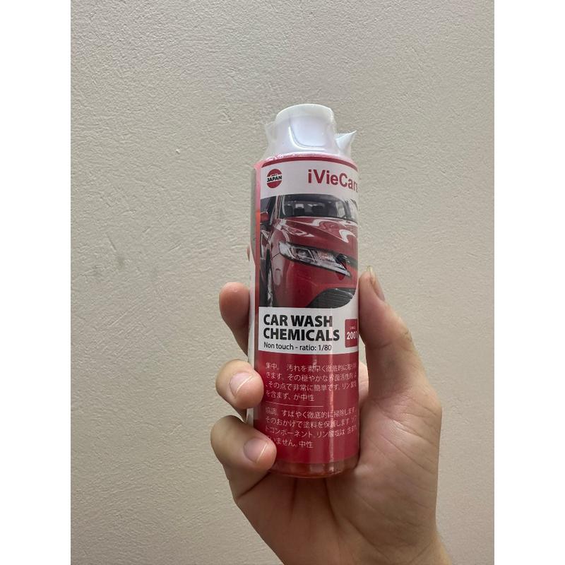 200ml No Touch Car Wash Solution with iViecars Handheld Snow Spray Bottle Effectively Removes All Car Stains 1