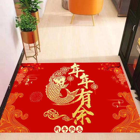 Product Introduction of Thảm Trải Sàn Phong Cách Trung Quốc Thích Hợp Cho Lễ Kỷ Niệm Gia Đình, Phòng Khách Vào Cửa, Phòng Tắm, Phòng Ngủ, Thảm Cửa, Thảm Đỏ, Phong Cách Dân Tộc 12