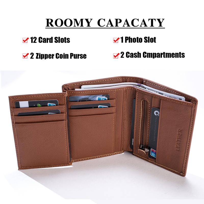 Product Introduction of New Fashion men's wallet Leather Wallets For Men Coin Purse Vertical Credit Card Holder Money Bag Outdoor Sports Bags 14