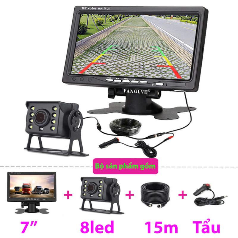 Bộ Camera Lùi Xe Tải Màn Hình 7inch Cắm Tẩu 12-24v + Dây 15m + Màn Hình Phụ Tùng