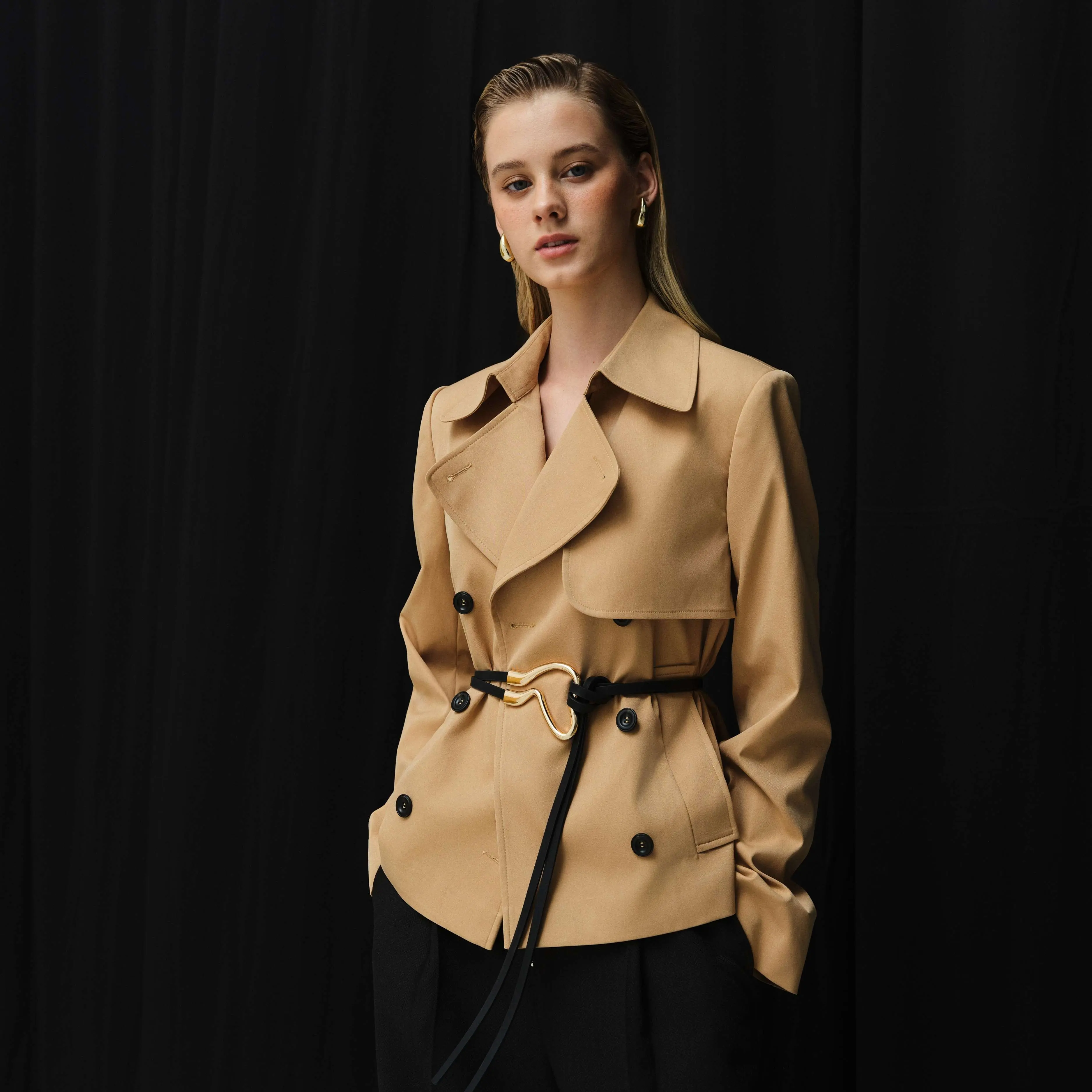 CROPPED DAWSON TRENCH COAT – ÁO KHOÁC NGẮN, ÁO MÙA ĐÔNG, JACKET.