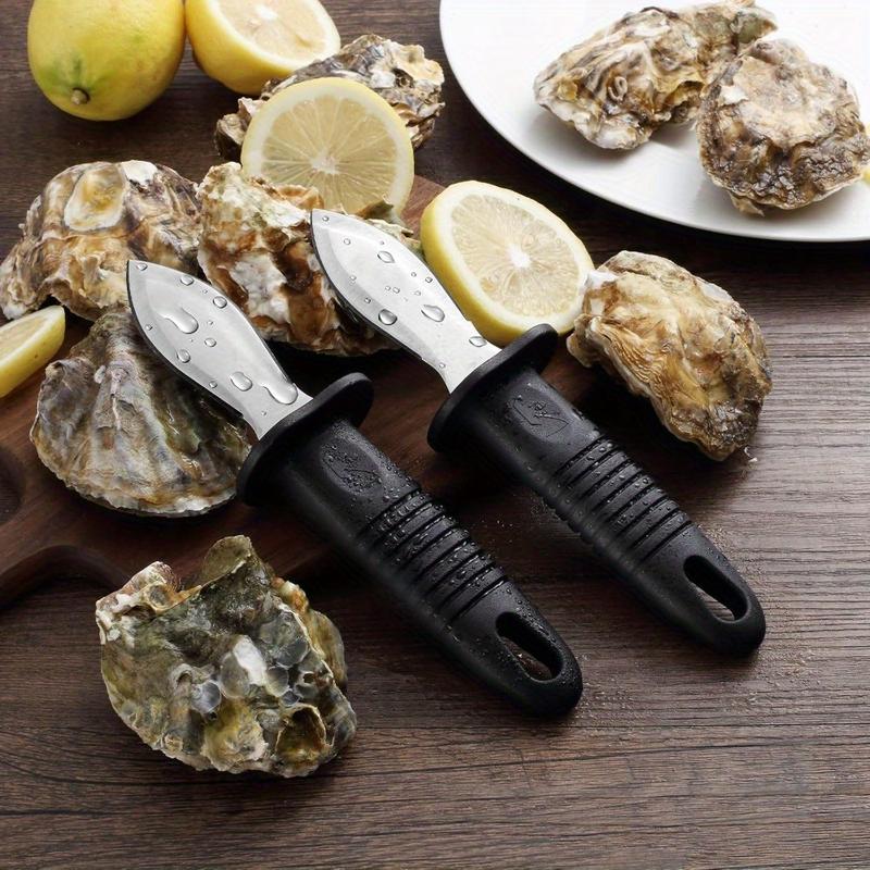 2-Piece multifunctional oyster knife, seafood shell clam scallop knife ...